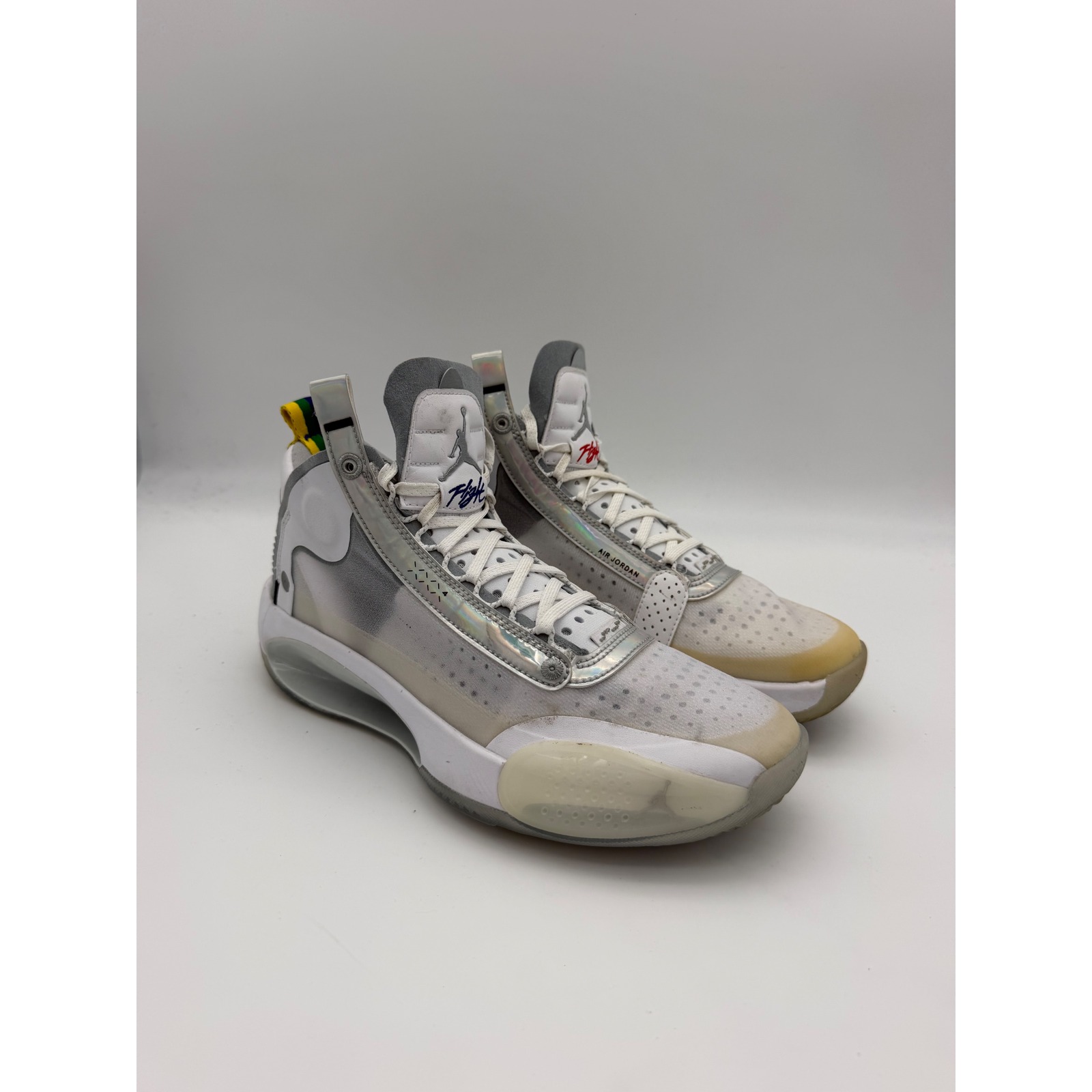 Nike Air Jordan 34 Be True White Silver Rainbow Ar3240101 Mens Size 9
